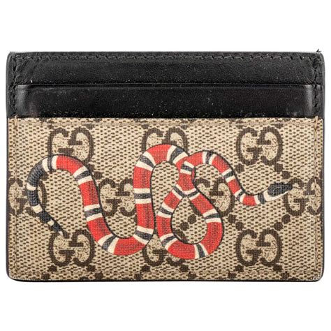 gucci snake card holder|Gucci snake credit card holder.